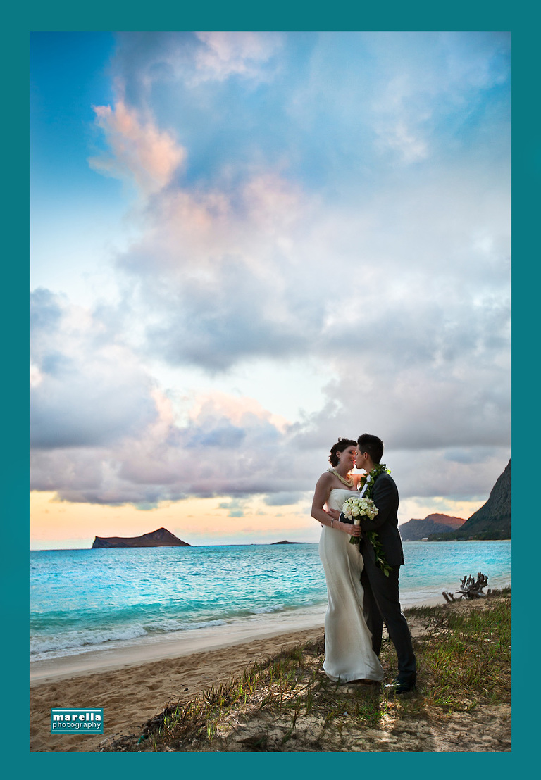 Oahu LGBTQ wedding photography on Waimanlo Beach